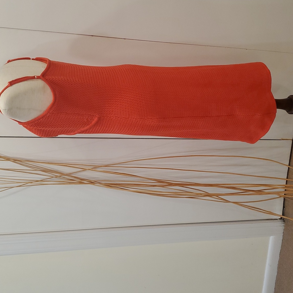 House of Harlow 1960 Orange Crochet Knit Midi Dress NWOT - Picture 7 of 8